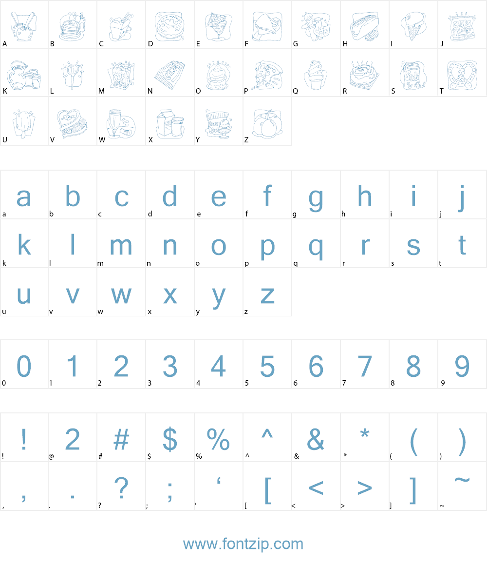 LMS Junk Food Junky Font Character